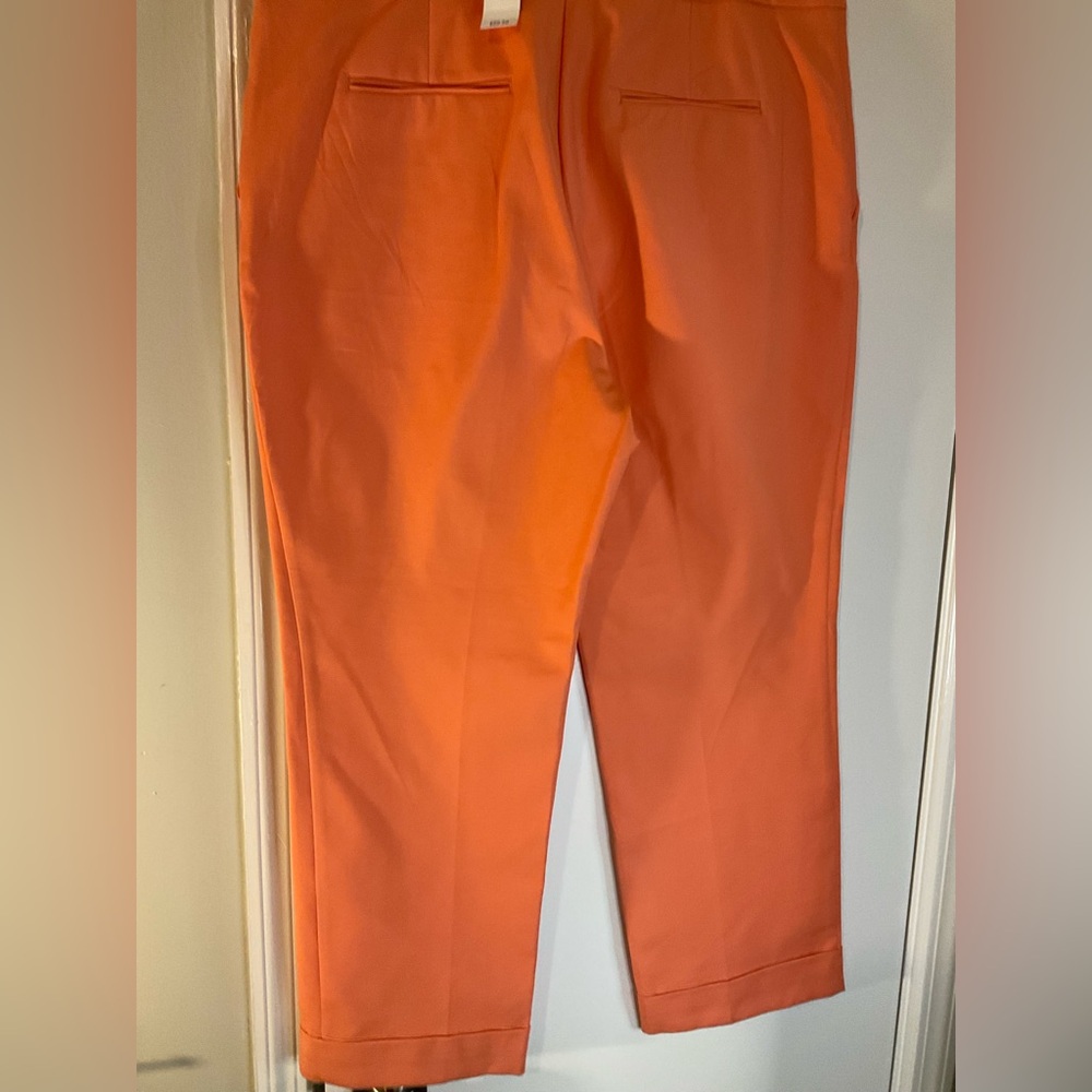 Orange size 16 high waist ankle pants